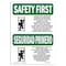 Signmission OSHA Sign, Always Face Ladder Bilingual, 10in X 7in Decal, 7" W, 10" L, Landscape OS-SF-D-710-L-10736 - alternate 1